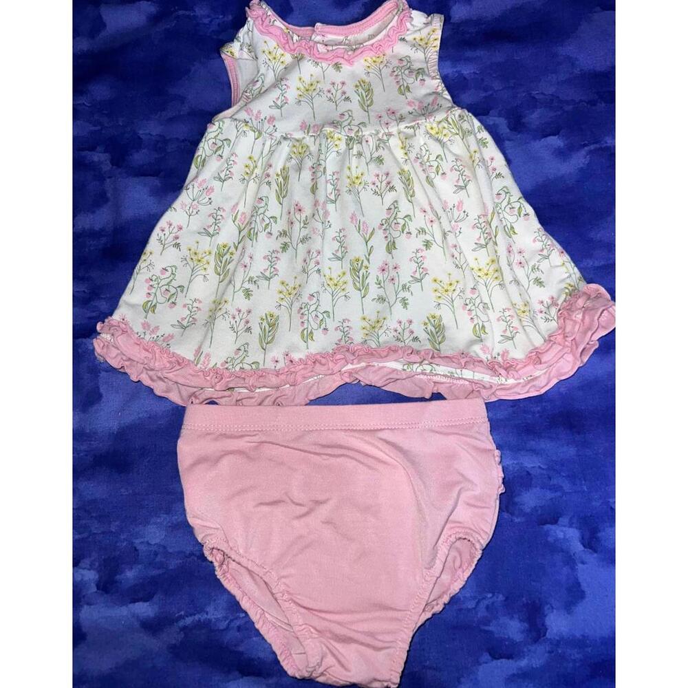 Magnetic‎ Me My Little Garden Dress Pink Ruffled Diaper Cover 6-9 Months NWOT
